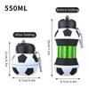 550 мл футбольный складной чайник спортивная силиконовая складная бутылка для воды уличный портативный герметичный спортивный чайник дорожная детская бутылка