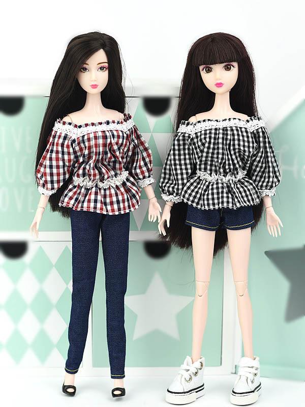 Elastic Jeans Bottom Trousers Pants For Barbie Doll Clothes Fashion Outfit Shorts For Blythe 1/6 BJD Dolls Accessories