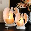 Pure White Wings Prayer Angel Aromatherapy Candle Holder Living Room Dining Room Wedding Romantic Atmosphere Decorative Ornaments