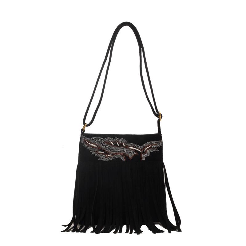 Женская сумка через плечо с кисточками Сумка через плечо
