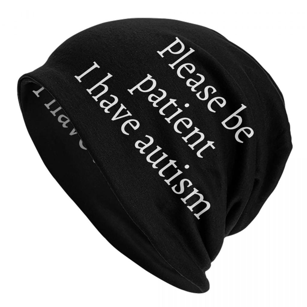 Please Be Patient I Have Autism Merch Skullies Beanies Skullies Cap Dustproof Beanies Hats Wonderful Gift