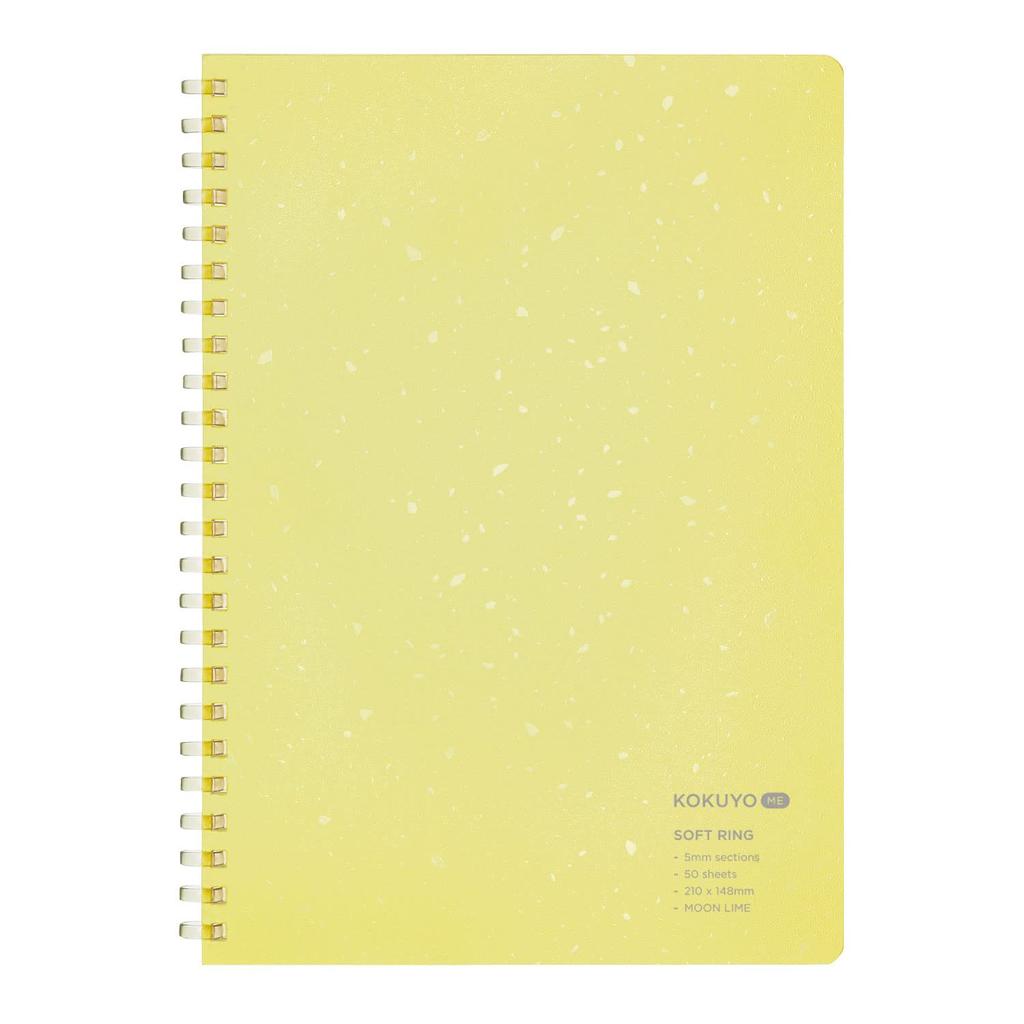 KOKUYO Soft Ring Notebook ME 50 Sheets 5mm Grid A5 Moon Lime KME-SR931S5Y