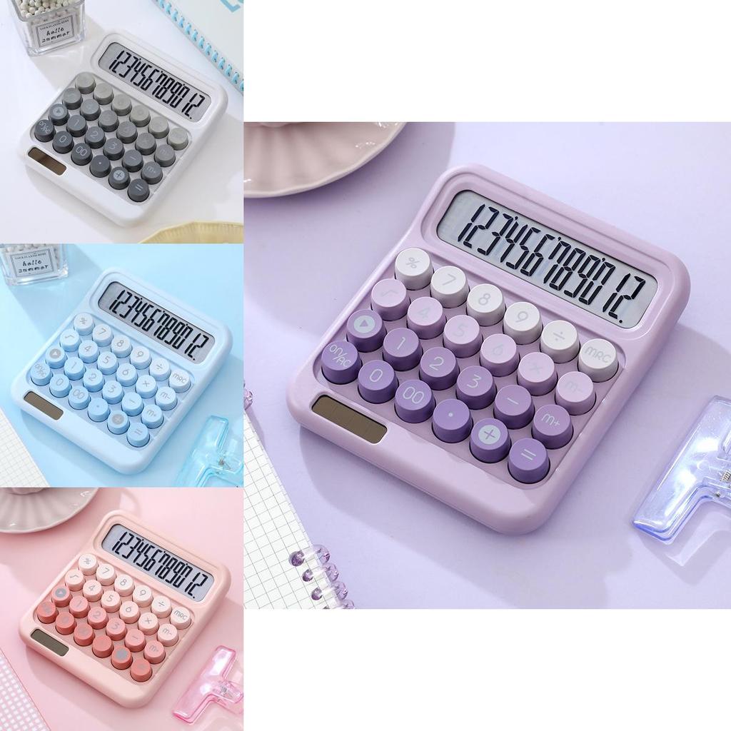 Высококачественный милый большой калькулятор с кнопками разных цветов, идеально подходящий для студентов и экзаменов