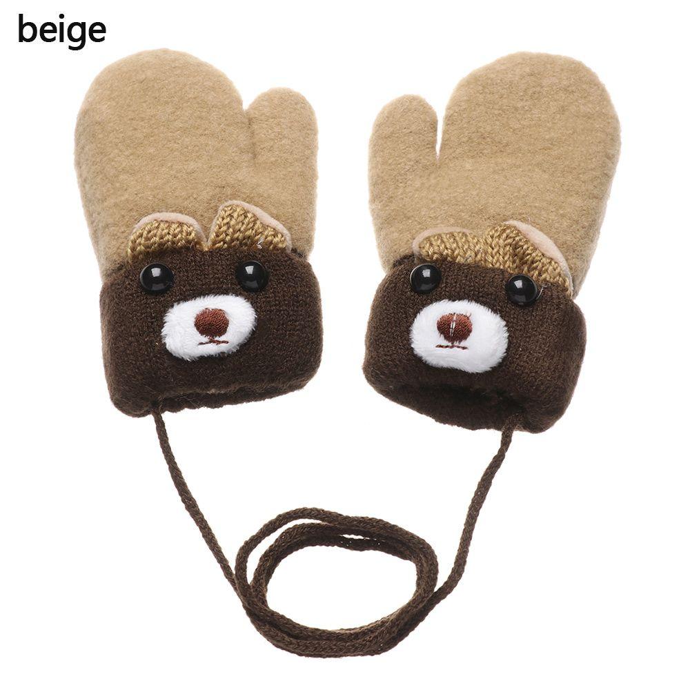 New Hot Elastic Boys Girls Cute Cartoon Kids Gloves Knitted Mittens Thick Warm