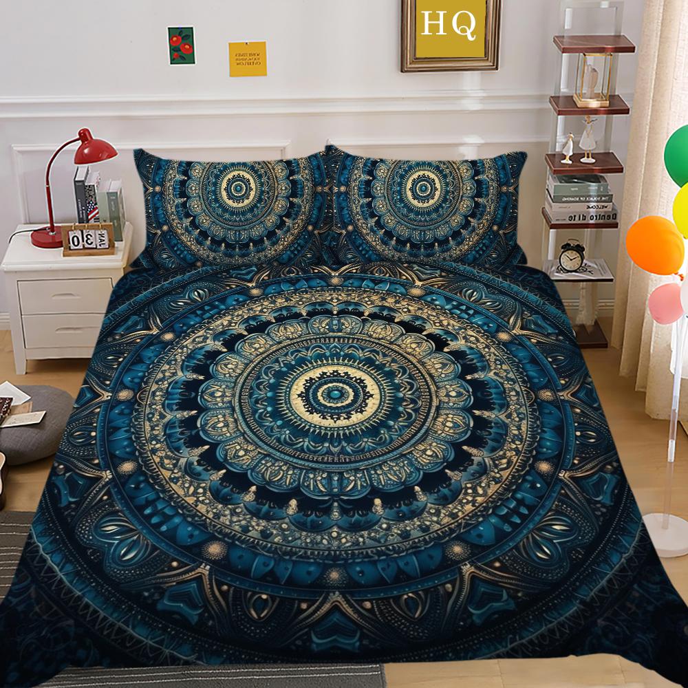 Printed Bedding Suit Mandala Home Textiles Luxury Bedding Sets Queen Size Fashion Microfiber Duvet Cover Sets