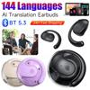 AI-переводчик Bluetooth 5.3 с шумоподавлением, ушной крючок, двусторонний голосовой переводчик для деловых поездок