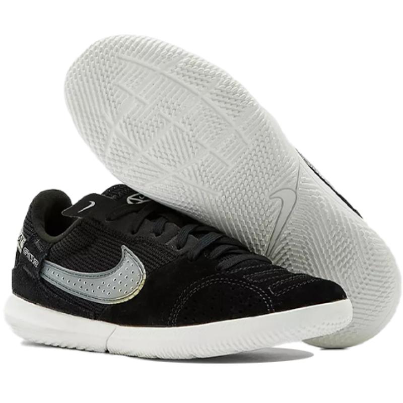 Nike Уличные футбольные кроссовки Streetgato с амортизацией, устойчивые к скольжению, износостойкие, низкие, черные, детские кроссовки DH7723-010