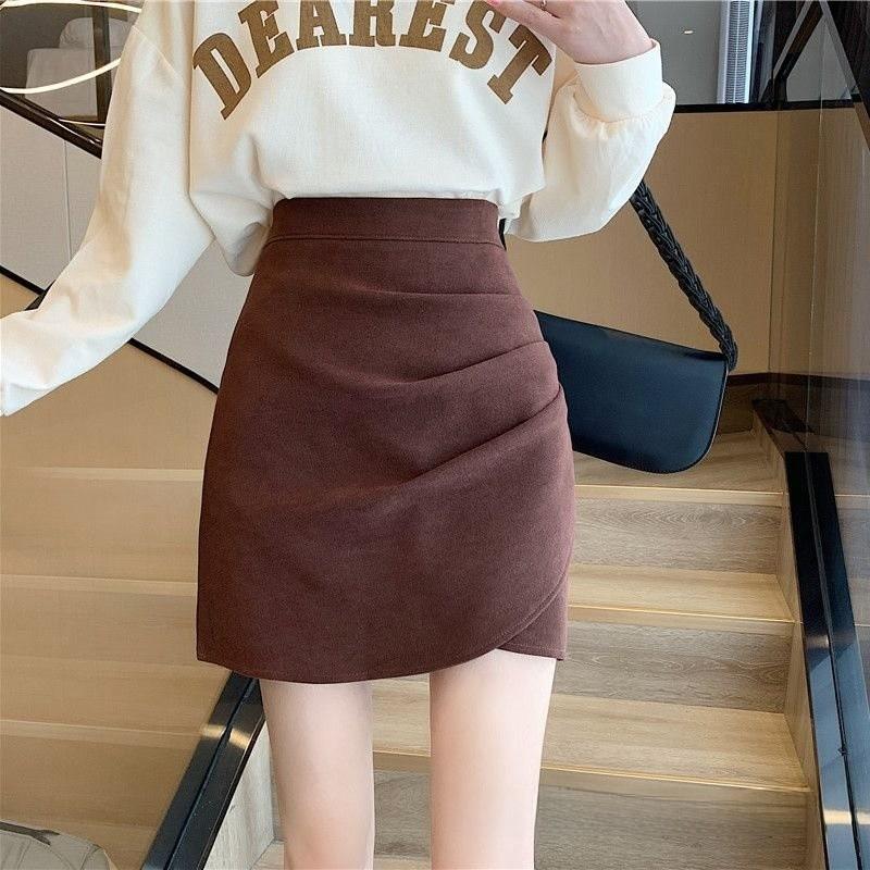 Classic High Waist Mini Skirt With Ruffles And Zipper For Stylish Women