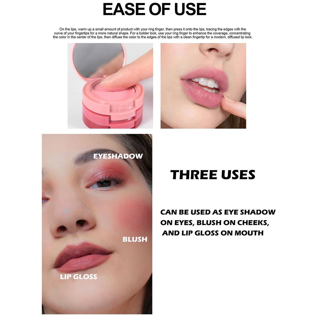 HANDAIYAN Натуральные матовые румяна для лица, бархатистый гладкий крем для губ, румяна для щек, румяна, водостойкий макияж