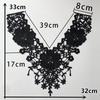Black & White Polyester Embroidered Lace Collar for DIY Cheongsam Dress Crafting