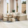 VidaXL 12-piece Garden Sofa Set Beige Polyrattan, Modern and Weather-resistant Sofa 3361916