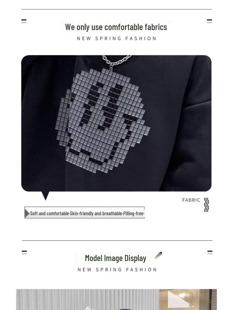 2024 Толстовка с длинным рукавом с принтом смайлика для мальчиков - Весенне-осенний стиль для больших и средних детей