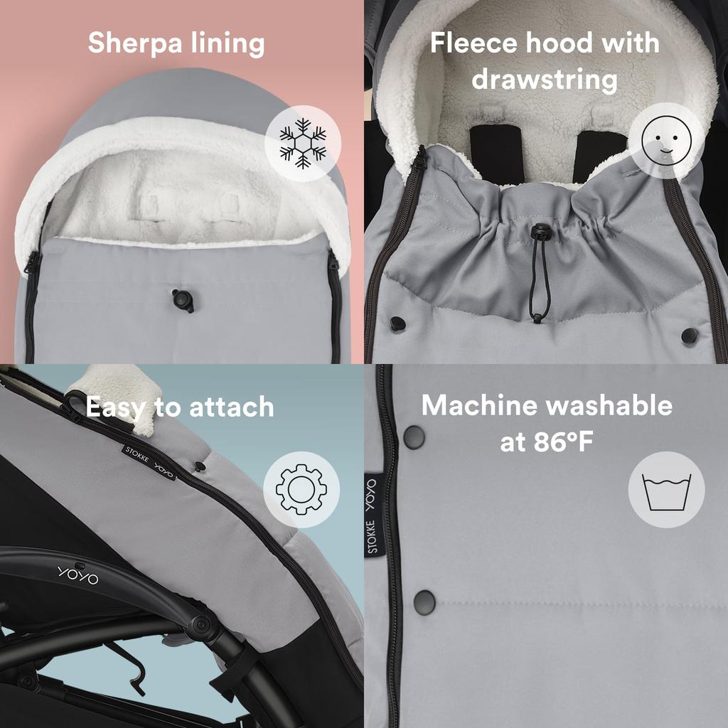 [Stokke] Stokke [Официальный] Зимний конверт YOYO Камень Ш18,5 см x В5 см x Г89 см 646610