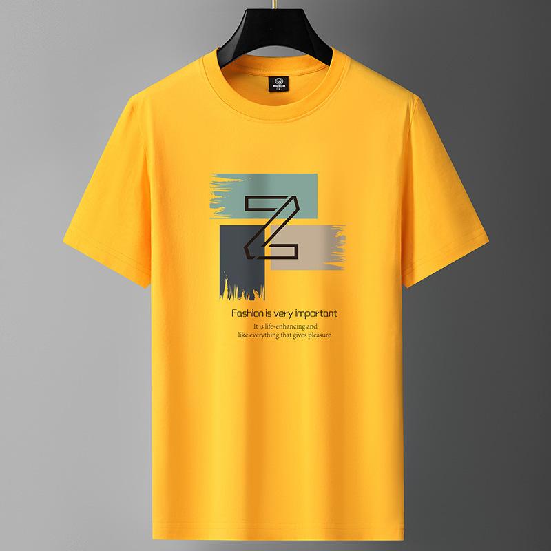 Big Z M-6XL Мужская футболка с короткими рукавами из чистого хлопка с круглым вырезом для мальчиков Повседневная футболка