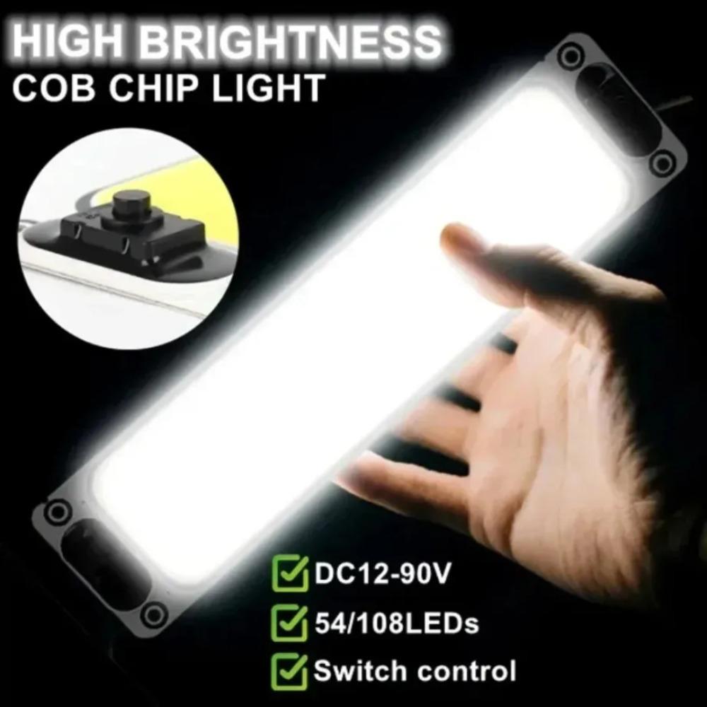 With Switch LED Chip 54/108 COB Reading Night Light Interior Light Ceiling Lamp Van Lorry Truck Camper Boat Room Decoration
