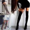 Fashion Plus Size  New Shoes Women Boots Black Over The Knee Boots Sexy Female Autumn Winter Lady Thigh High Boots 2024 New