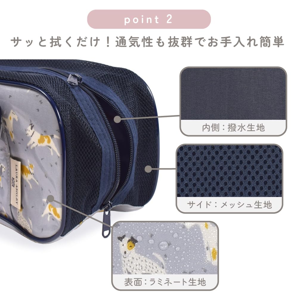 LAURA ASHLEY Art Supplies and Paint Bag Paint Set Watercolor Riviera Boys Cute Mesh Art Supplies Set with Shoulder Strap Watercolor Paints Included