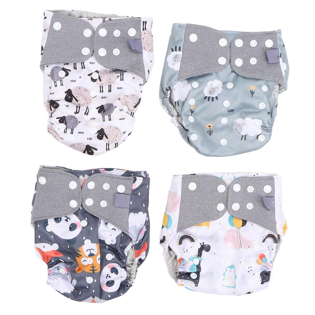 Baby Cloth Pocket Diapers One Size Adjustable Washable Reusable for Baby Girls and Boys