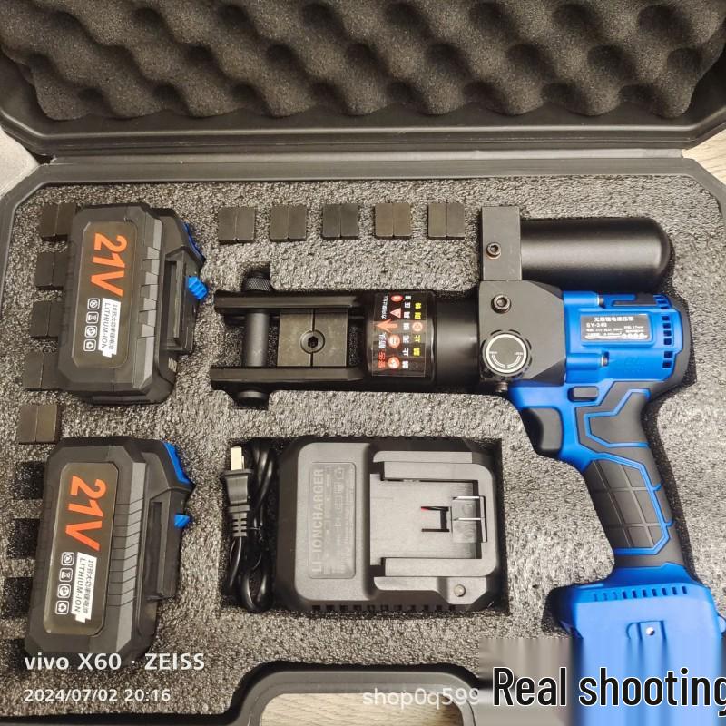 Portable Lithium Battery Electric Hydraulic Crimper for Copper/Aluminum Terminals, 10-400 Crimping Tool.