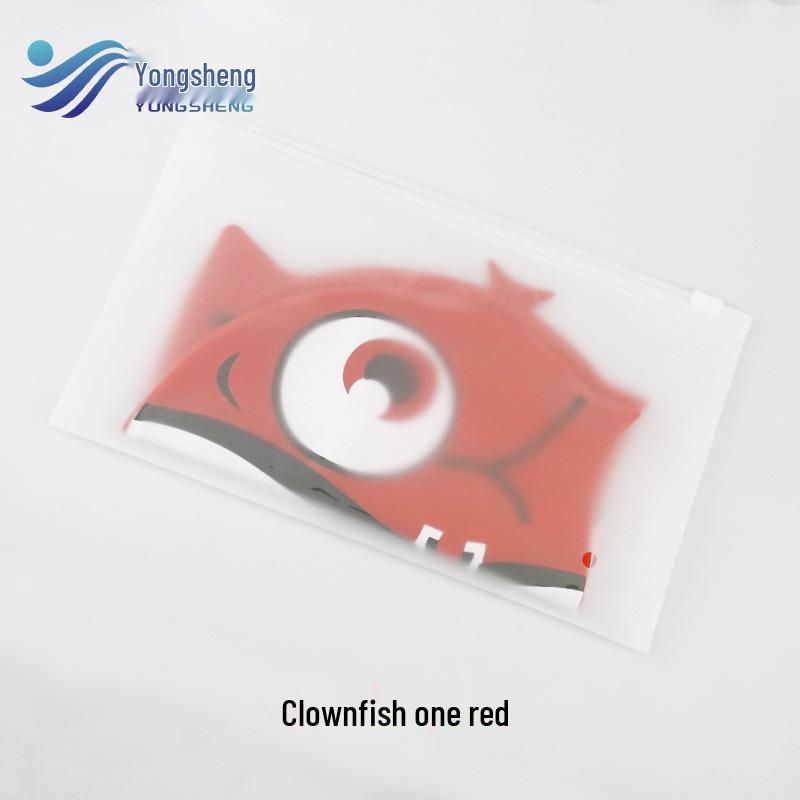 Children's Cartoon Fish Silicone Swim Cap - Waterproof, Non-slip, High Elasticity for Kids and Adults