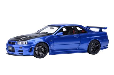 AUTOart Масштаб Nismo R34 Bayside Black Капот Готовое изделие 1/18 GT-R Z-tune Синий/Карбон
