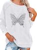 Women's Oversized Pullover Sweatshirt Butterfly Print Top Women's Spring/Fall Fashion Sweatshirt