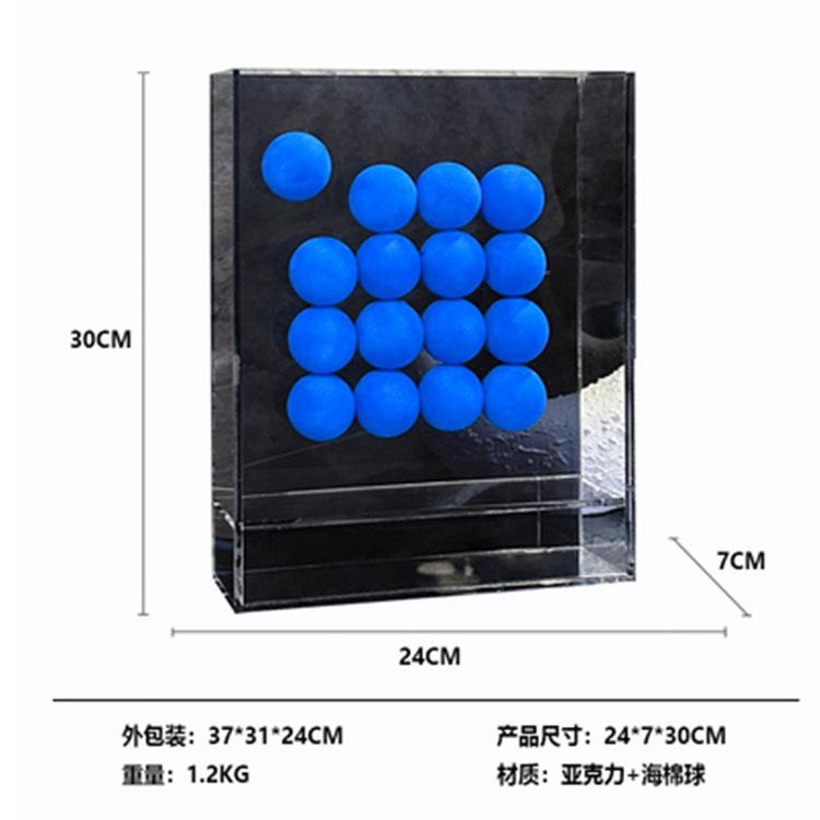 Creative Square Acrylic Cover Ball Decoration Modern Transparent Acrylic Square Home Decoration Living Room Decoration Ornaments
