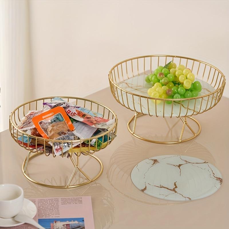 Легкая роскошная фруктовая тарелка, креативная домашняя корзина с фруктами для гостиной, подставка для конфет и десертов, поднос для закусок, праздничные принадлежности