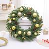 Christmas Wreath with LED Lights Pine Cone Design Vibrant Color Realistic Front Door Garland Hanging Ornament
