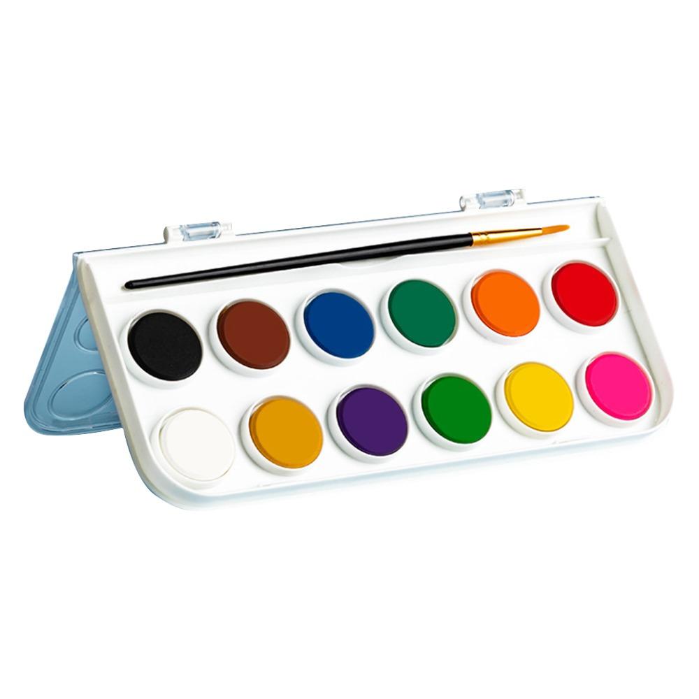 12/16/28/36/48 цветов с водяной кистью-ручкой, набор акварельных красок для рисования, принадлежности для рисования