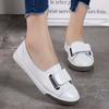Fashion Women Loafers Flats Lady Female Slip On White  Leather Pedal Lazy Shoes Moccasins Casual Shoes