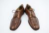 USA Johnston & Murphy Braided Leather Swirl Moc [10M/27.5-28.0/Brown] Dress Shoes(USED)