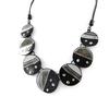NOA [H9079] - Дизайнерское колье «Нора» серо-черный