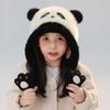 Winter Children Hat Cartoon Bear And Panda Shape Thick Plush Knit Ear Protection Windproof Photo Prop Headwear Outdoor Activities Headwear