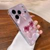 Прозрачный чехол для телефона с кристаллами и вишней для iPhone 17,16,15,14,13,12,11 Pro,Max,Plus,XR,Mini,E, Полное покрытие, Мягкий чехол