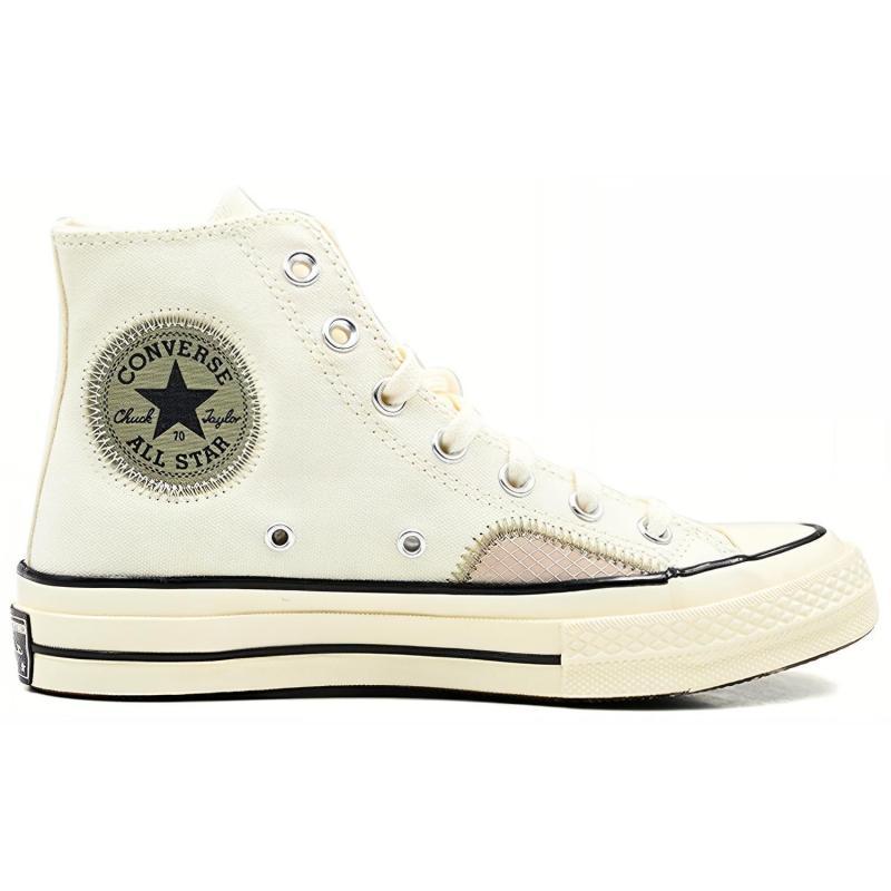 Converse 1970-е Chuck Taylor All Star Удобные и простые Устойчивые к истиранию Высокие холщовые Унисекс Белые
