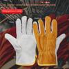 1 Pair Soft  Leather Welding Gloves Security Protection Welder Gloves  Driving  Farm Garden Welding