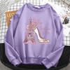 Fashion Paris Print Y2k Womens Hoodies 90s Long Sleeve Warm Fleece Sweatshirt Soft O-Neck Pullover Casual Female Clothes