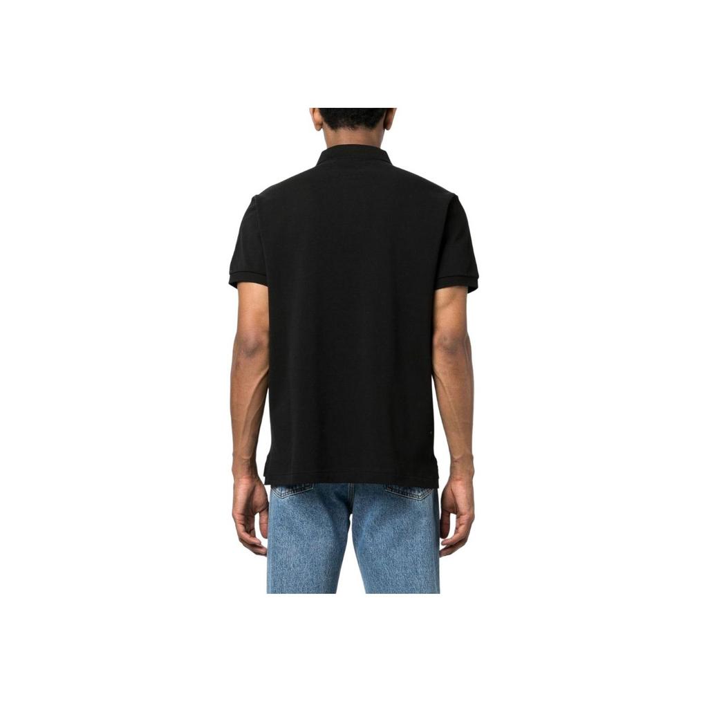 Polo Ralph Lauren Solid Color Logo Print Short Sleeve Polo Shirt Men Tops Black 710680784307