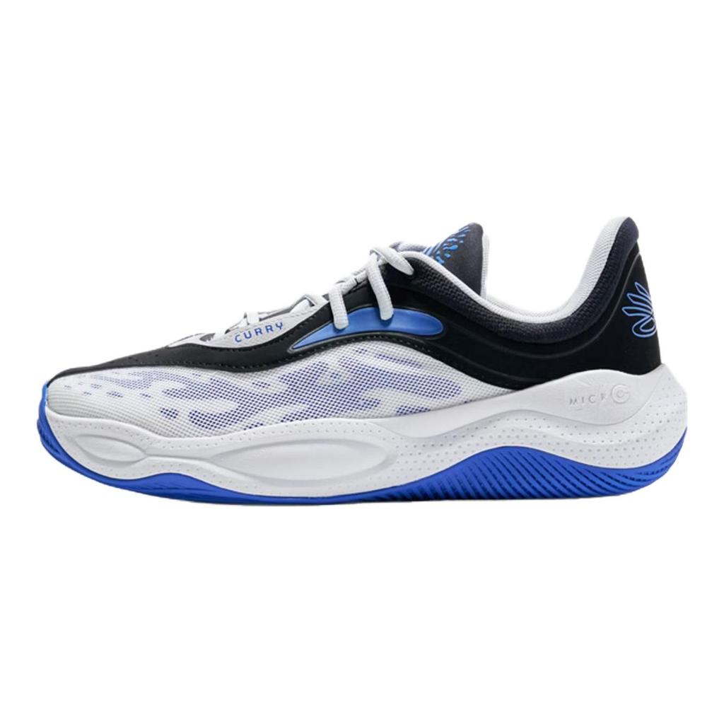 Under Armour Curry Splash 25 Удобная посадка Прочные Дышащие Сцепление Баскетбольные кроссовки Унисекс кроссовки Белый Синий 3028460-003