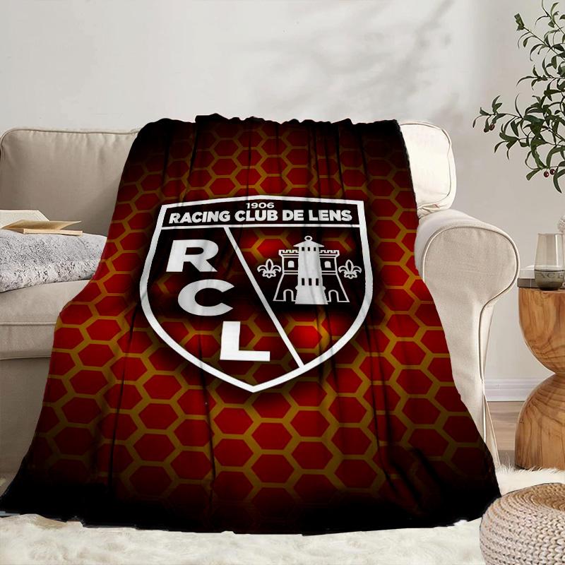 Racing Club De Lens Crest Portable Blanket/Soft Blanket Bedding Blanket Suitable for Travel Camping Living Rooms Offices Sofas Fan Gifts