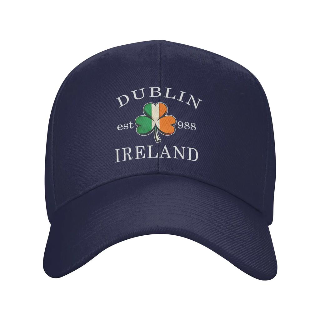 Dublin Ireland Saint Patricks Day Green Shamrock Sun Baseball Cap Summer FeUnisex Unisex  Hip Hop Hats High Sports Baseball Caps