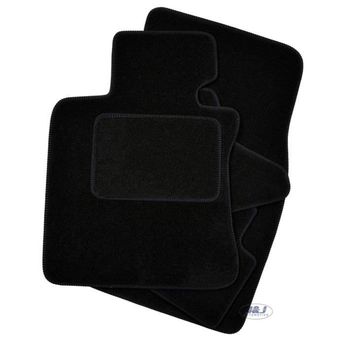 Tapis De Sol Noir Velours - J&J AUTOMOTIVE - BMW 6 E64 - Sur Mesure - Antidérapant - Imperméable