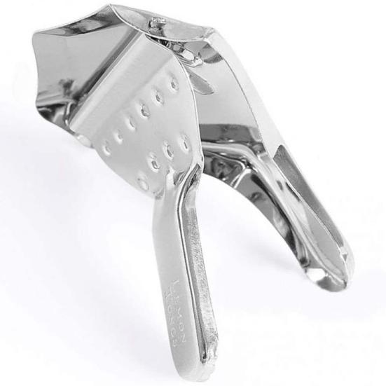 Fruit Squeezer High Durability Ergonomic Handle Food Grade Groove Design Rustproof Stainless Steel Manual Lemon Press Citrus Squeezer Fruit Juicer