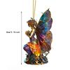 Colorful Fairy Fairies Painted Style Charm Fun And Mysterious Rear View Ornament Trees Painted Glass Window Hangings