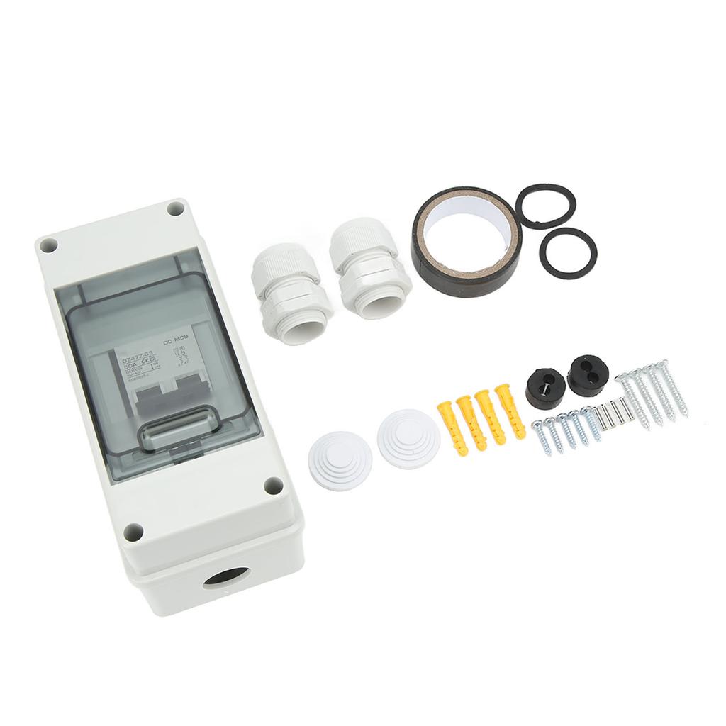 DC Miniature Circuit Breaker 2P 50A 1000V Disconnecting Switch IP65 Waterproof for Solar PV System