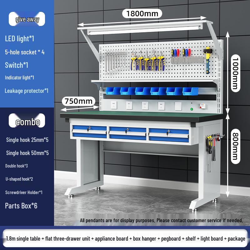 Anti-static Workbench with Light for Electronics Repair and Inspection