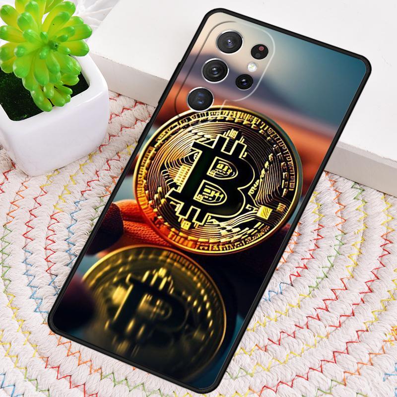 Мягкий чехол для телефона Bitcoin BTC для Samsung Galaxy note 10 pro S26 Ultra S23 S24 FE S25 S21 S22 PLUS ударопрочный
