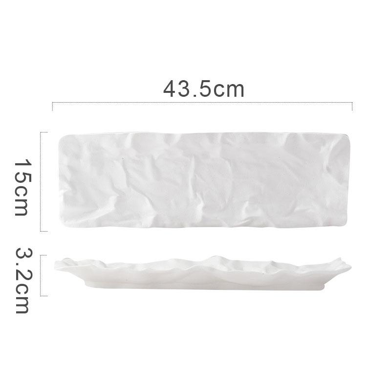 Креативная керамическая обеденная тарелка для ресторана, гофрированная текстура, суши-тарелка, тарелка для сашими, тарелки для закусок, рыбные тарелки, столовые приборы сплошного цвета