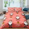 Santa Claus Pattern Bedding Set Christmas Deer Duver Cover Set for Kids Boys Girls Quilt Cover Queen Polyester Comforter Cover